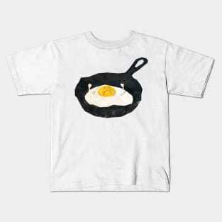 Angry fried egg Kids T-Shirt